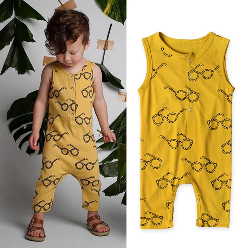 Летние комбинезоны для новорожденных мальчиков коллекция 2017 года Милые Джемперы