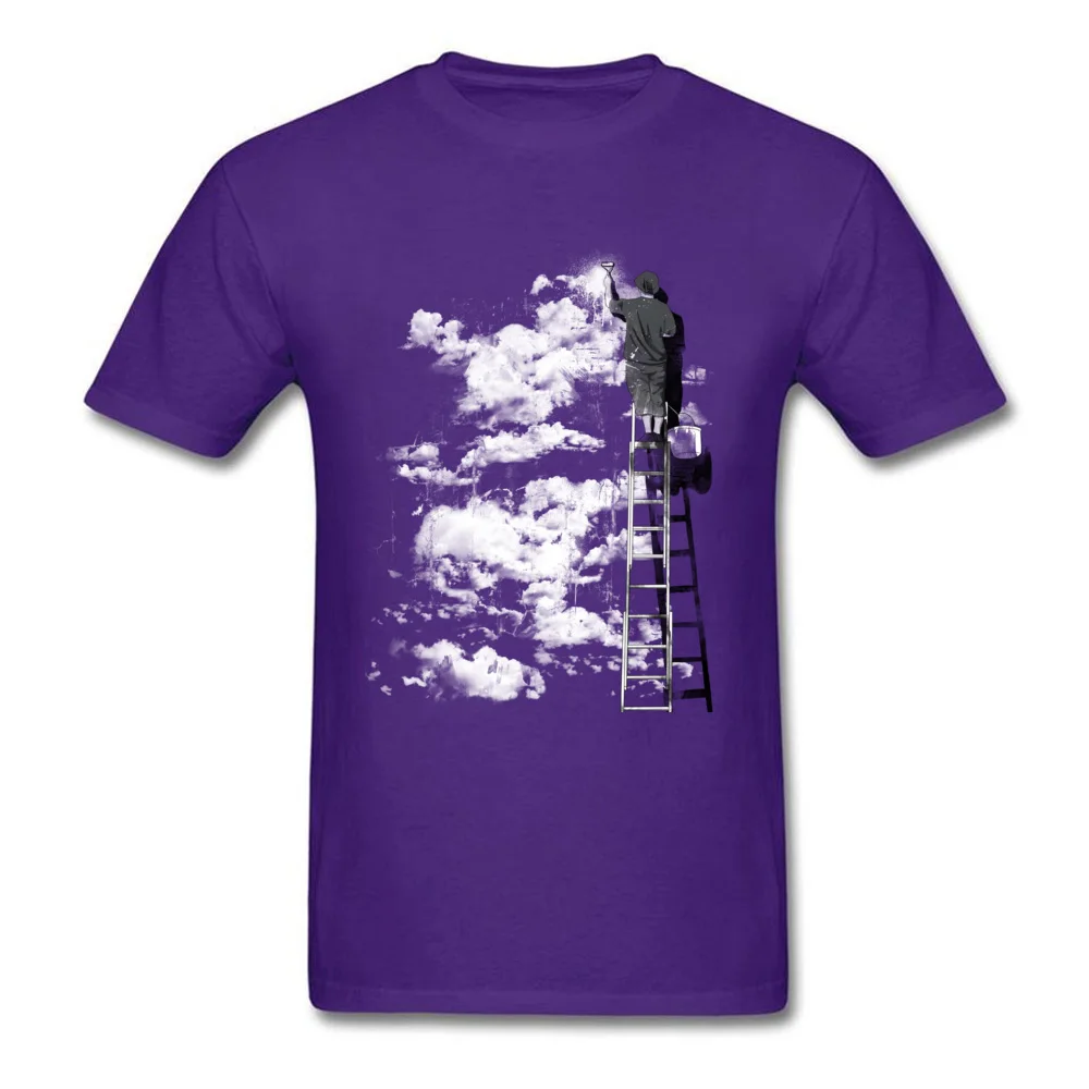 GroupFunny Short Sleeve Tops Tees Summer/Autumn Funny Crewneck 100% Cotton Fabric T Shirt Men's T Shirt The Optimist  The Optimist purple