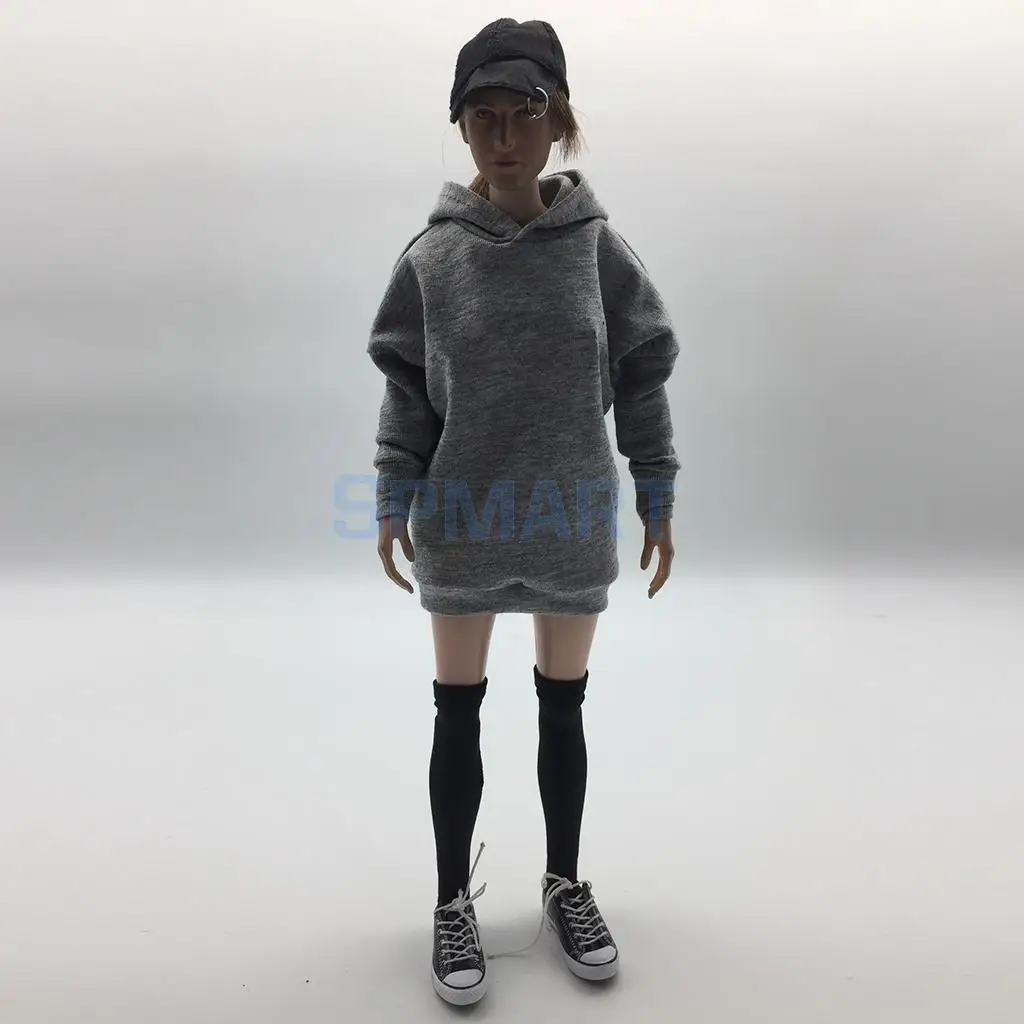 1/6 Street Style Hoodie Sweatshirt+Stocking+Briefs for 12inch    Kumik Figure Body