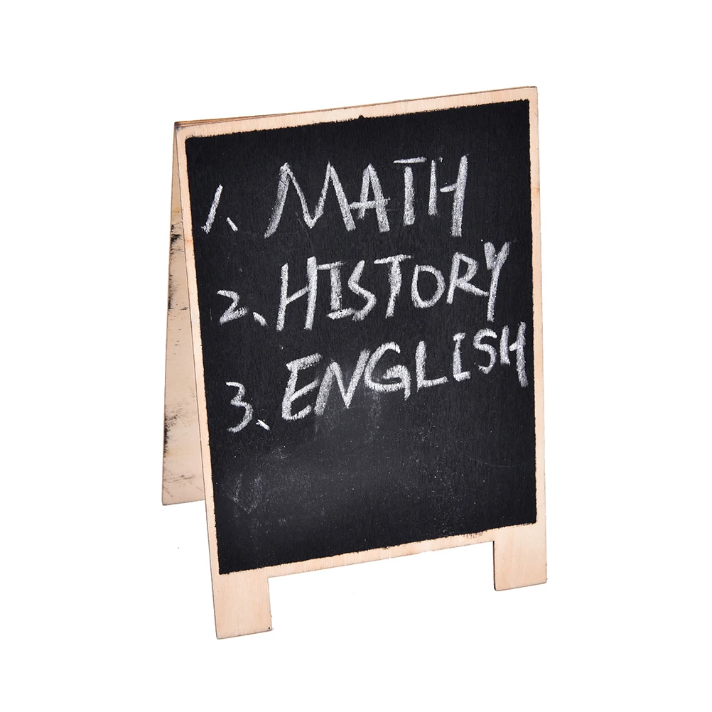 HOT Vintage Mini Wood Chalkboard Blackboard DIY Wooden Place Card Holder Table Number for Wedding Event Party Valentine Day