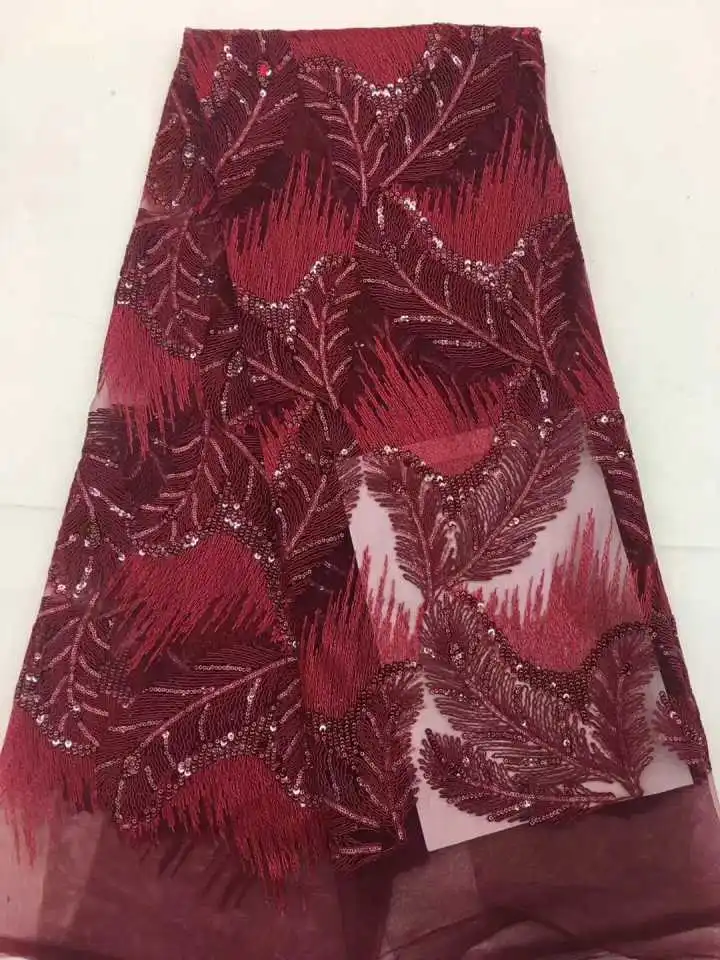 

2018 new African French lace fabrics of high quality, luxury sequins French mesh lace