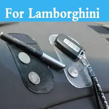 Автомобильный черный Универсальный волшебный липкий коврик нескользящий коврик для Lamborghini Elemento Veneno Murcielago Reventon Aventador Gallardo