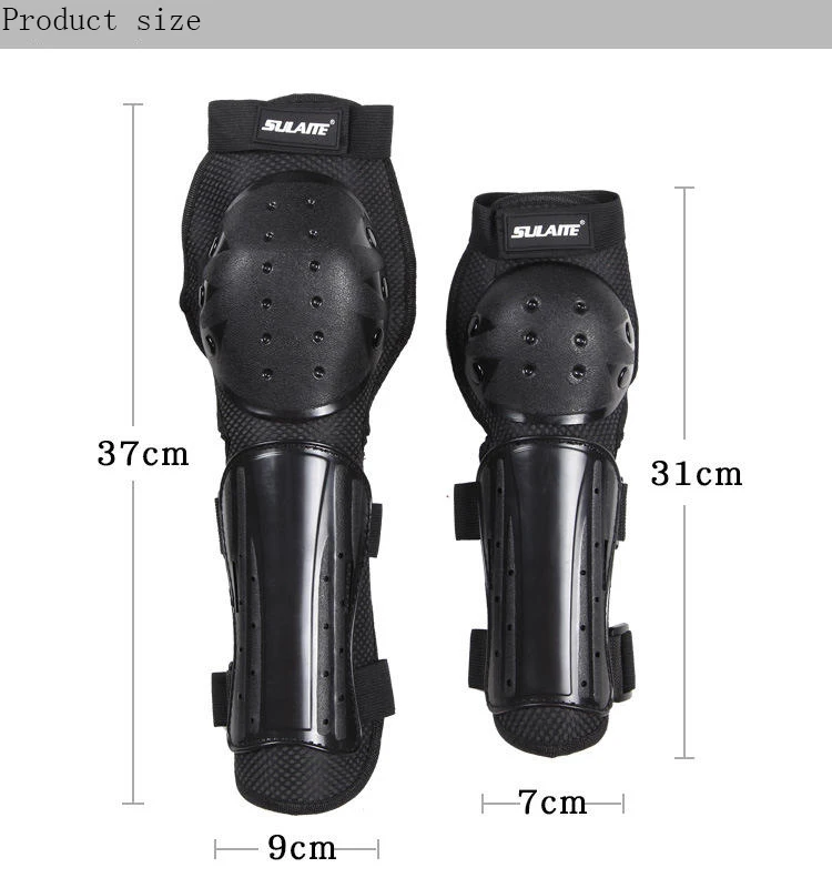 Sulaite 4 шт. мотоциклетные наколенники для мотокросса защита голени защитные шестерни для катания на лыжах катание на коньках гоночная езда