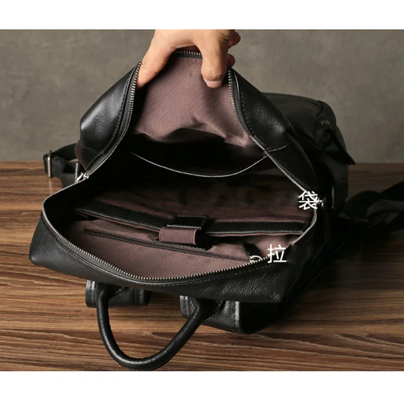 trend Casual Reisetasche Tasche Mode Aetoo Schicht Herren Schulter Erste Computer Leder Schwarzes Business x1Rzn8