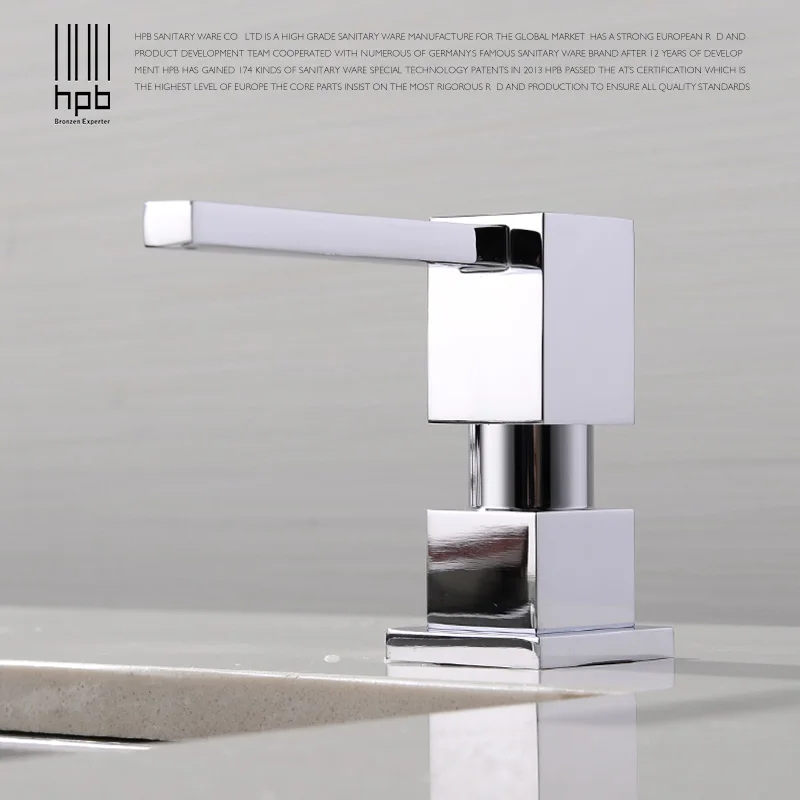  HPB Kitchen Soap Dispensers Deck Mounted Chrome Polished Soap Dispensers for Kitchen Built in Count - 32847738409