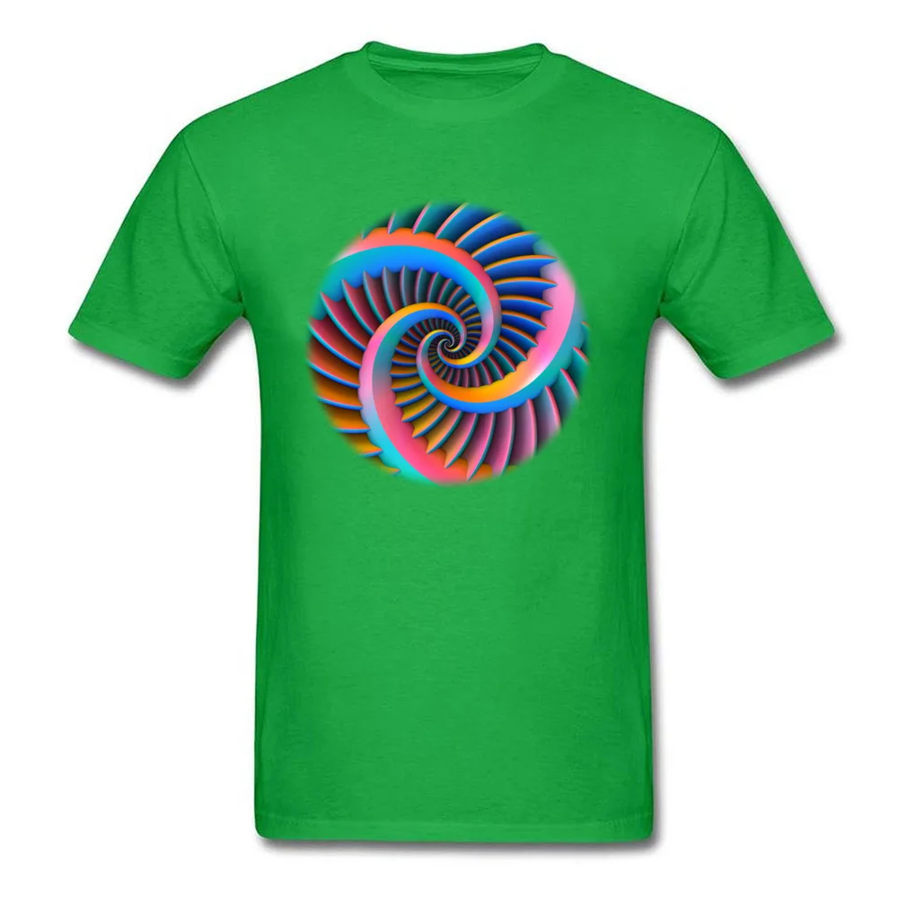 Man New Arrival Design Tees O-Neck Autumn All Cotton T-Shirt Group Short Sleeve Opposing Spirals Mandala Tee Shirt Opposing Spirals Mandala green