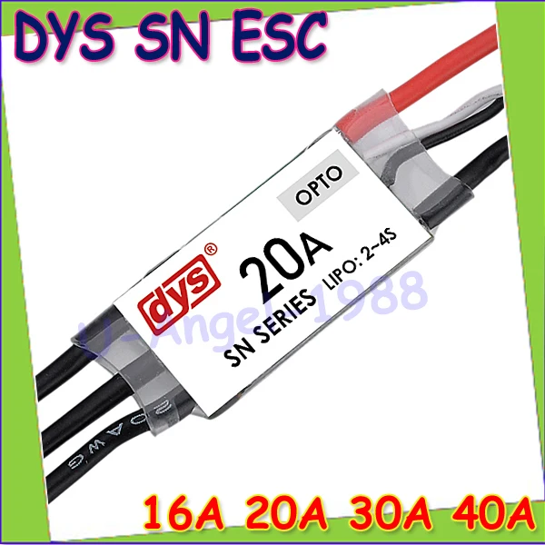 Оригинальный DYS SN20A SN16A SN30A SN40A Mini 20A 16A 30A 40A SimonK ESC OPTO для радиоуправляемых