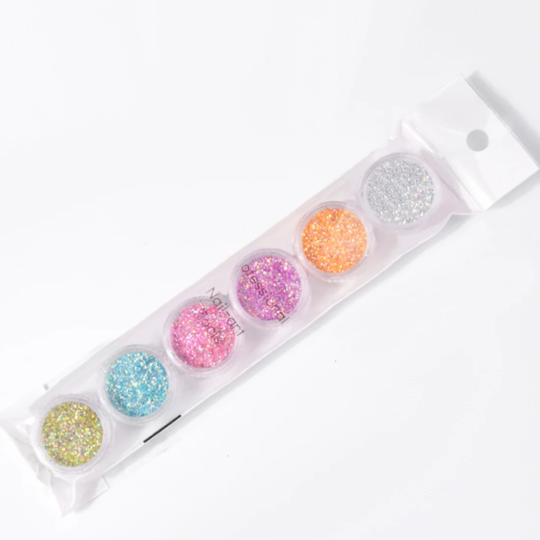 

Hexagonal Sequins Shimmer Colorful Nail Flakes Laser Hexagon Nail Glitter 6Boxes/Set Powder 3D DIY Charm Nail Art Decorations