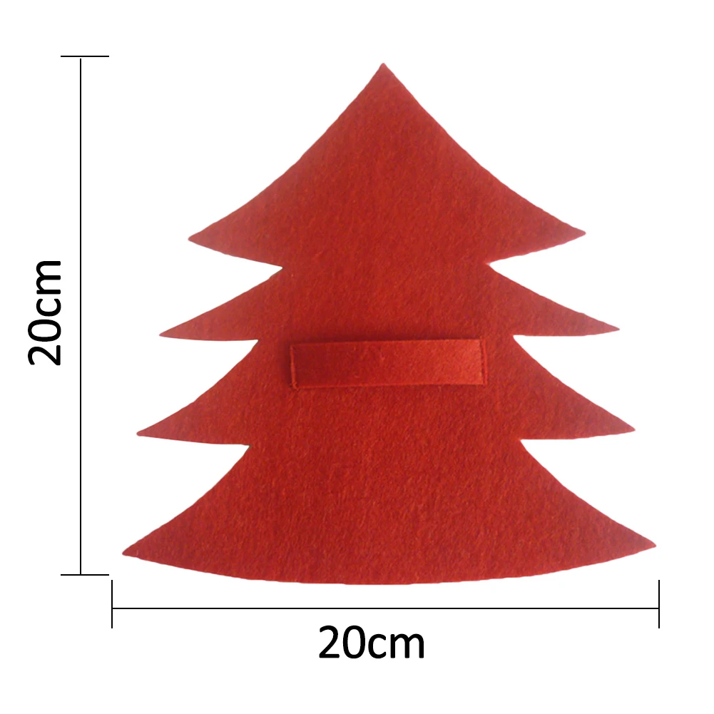 4 шт., портативный карман для столовых приборов, милые фигурные ножи для рождественской елки, вилки, карманы для конфет, подарочные сумки, держатель для домашней посуды, украшения