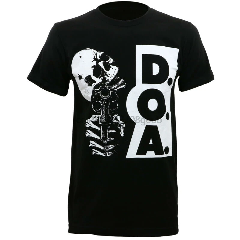 Authentic D.O.A Skull Slim-Fit Hardcore Punk T-Shirt S-2XL NEW