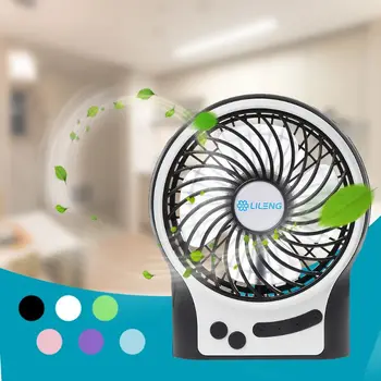 

LILENG Rechargeable Portable Fan Battery Operated or USB Powered Fan Handheld Fan with Internal and Side LED Light Personal Cool