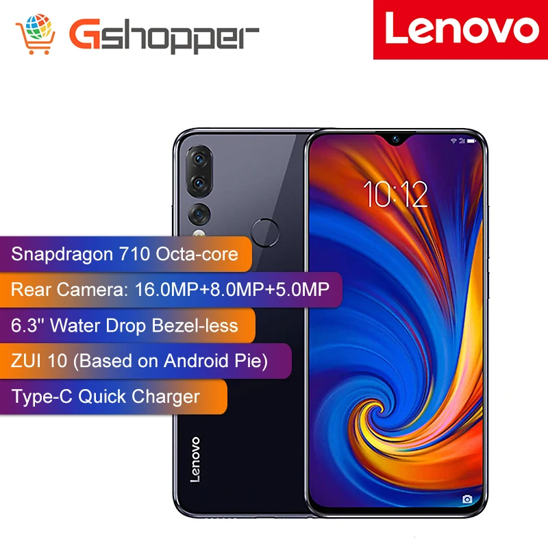 Глобальная прошивка lenovo Z5s 6GB ram 64GB Smartphon Fingerprint Qualcomm 710 2,2 GHz ZUI 10,0 16.0MP+ 8.0MP+ 5.0MP AI три камеры