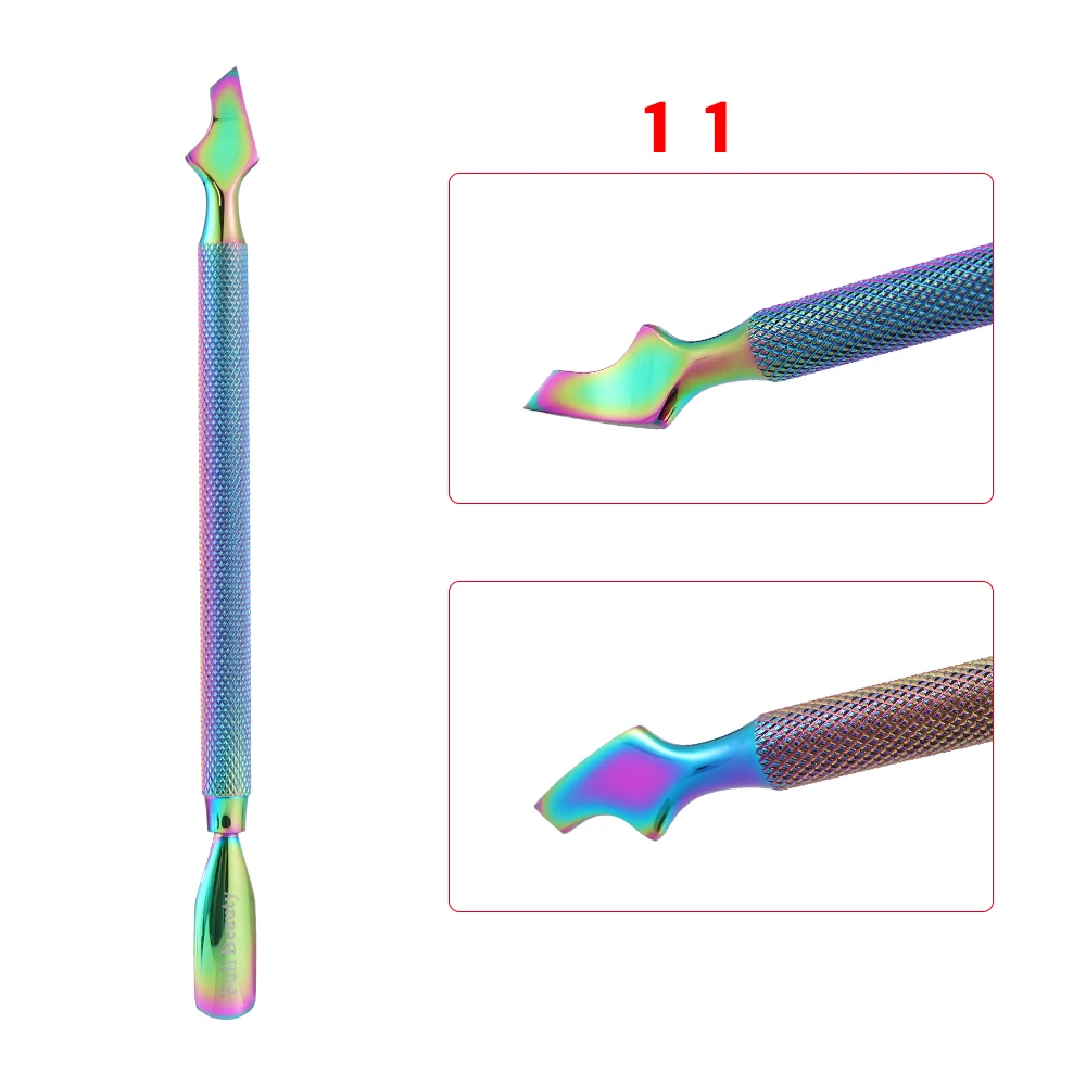 1 шт. маникюрный резак радужные кусачки для ногтей кусачки омертвевающие Гель для Кожи лак средство для удаления кутикулы толкатель инструмент для ухода за ногтями из нержавеющей стали - Цвет: 11