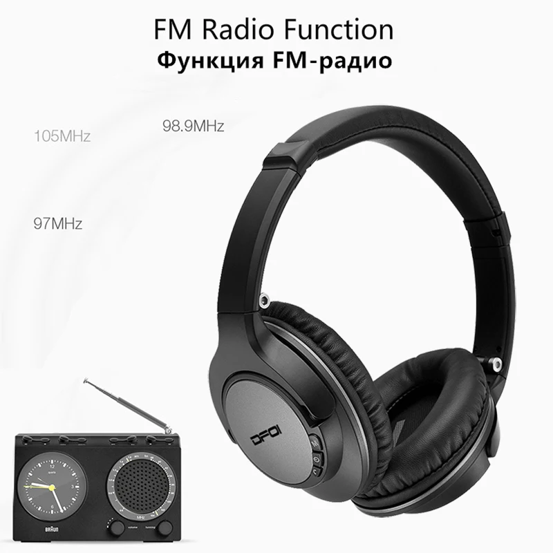 DFOI Bluetooth наушники беспроводные игровая гарнитура casque Проводные ПК стерео fm радио