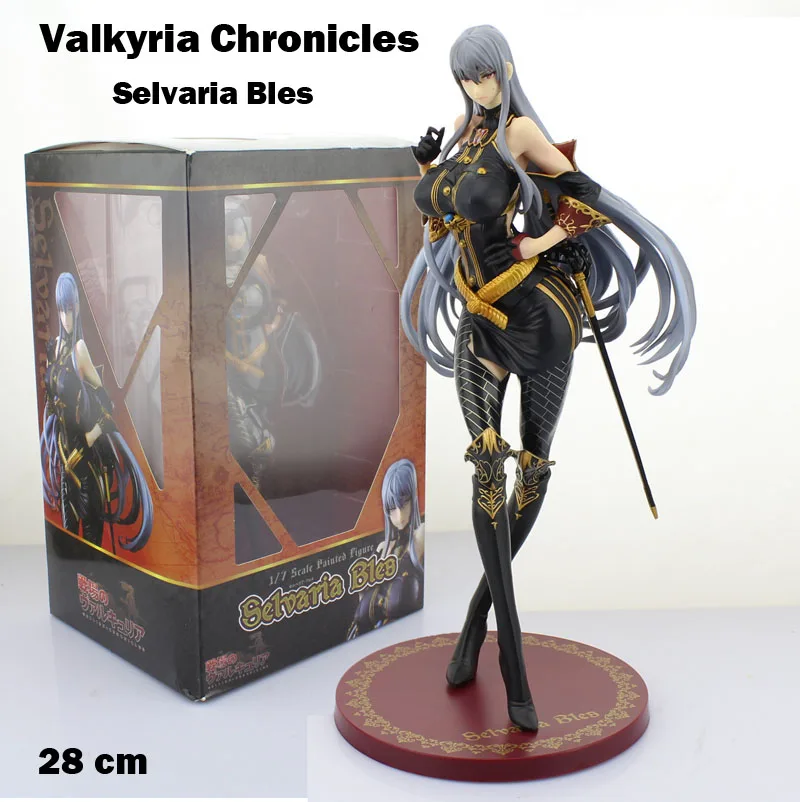 

Free Shipping 11" Game Valkyria Chronicles - Selvaria Bles 1/7 Scale Boxed 28cm PVC Action Figure Collection Model Doll Toy Gift