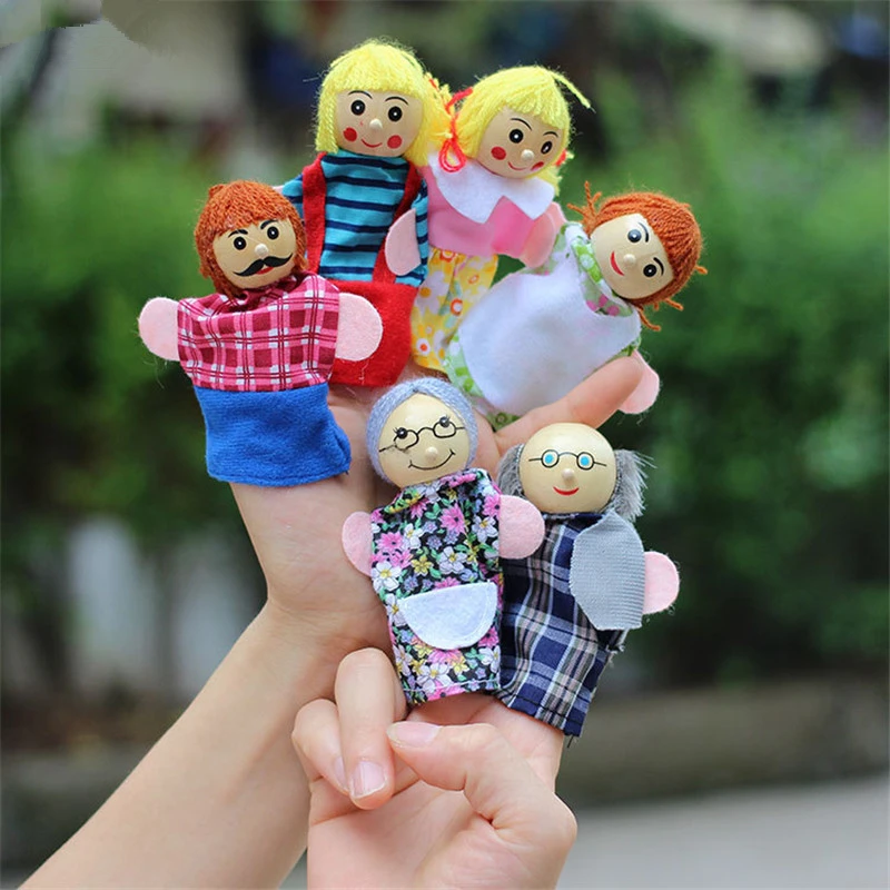 6 шт./компл. мягкий плюшевый Семейный комплект кукол для кукольного театра, помощник куклы рождественский подарок для ребенка