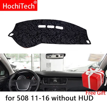 

Rose Pattern Non-slip Dashmat Dash Mat Dashboard Cover Pad Cover Carpet Car Sticker for peugeot 508 2011 2012-2016 Car Styling