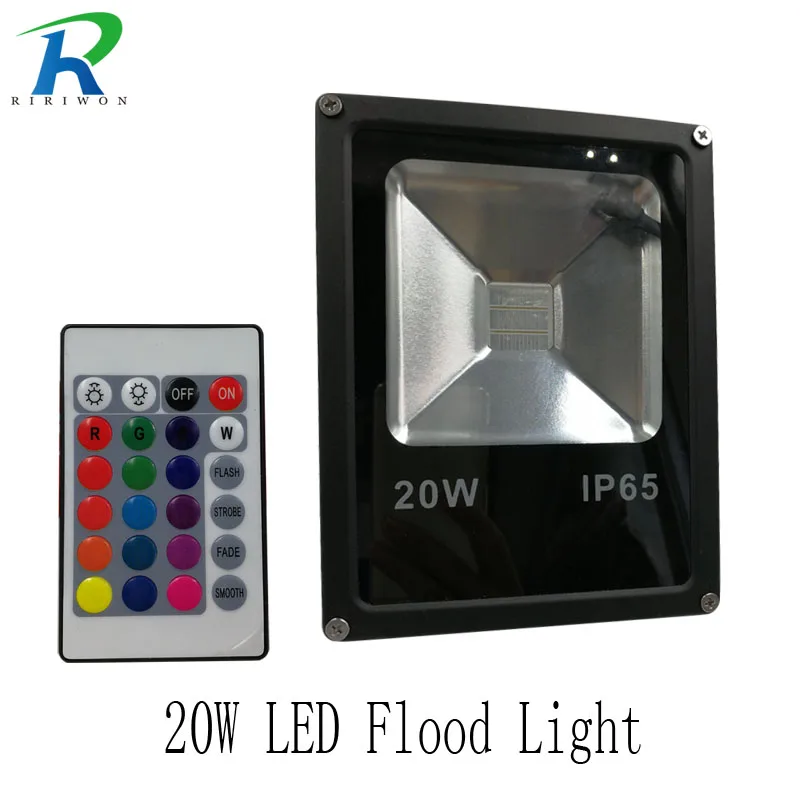 

RiRi won LED RGB Floodlight 20W Waterproof Led Spotlight Outdoor Lighting Landscape Lighting Led Flood Light for Outside