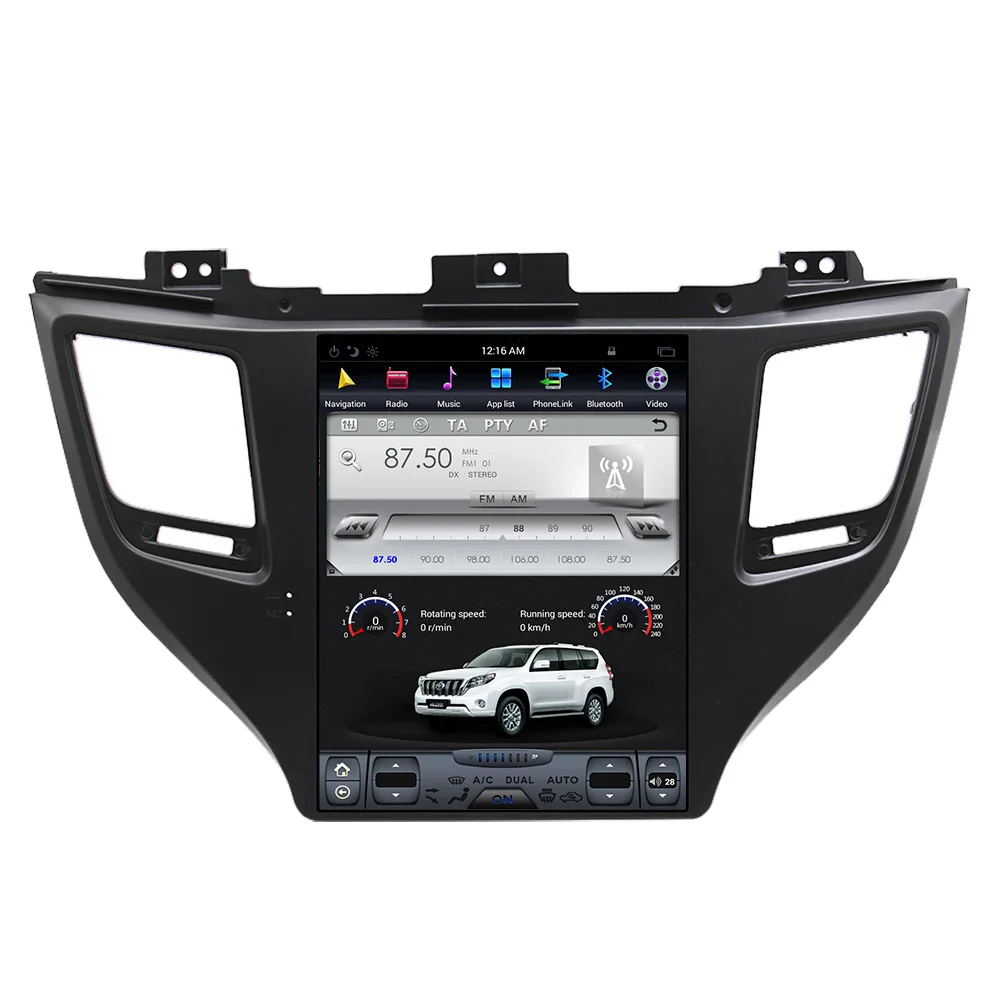 Excellent ZWNVA Tesla IPS Screen Android 7.1 Car No CD DVD Player Radio GPS Navigation For Hyundai Tucson 2015 2016 2017 2018 Headunit 3