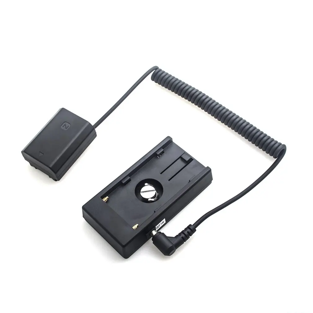 

Power Adapter NP-FZ100 Full Decoding Dummy Battery + F970 Battery Mount Plate Adapter Spring Cable for Sony Series