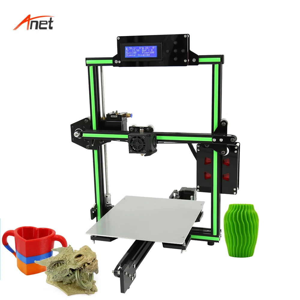 Anet A8 A6 A3S A2 E2 Высокая точность простота в эксплуатации 3D принтер алюминиевый 3d