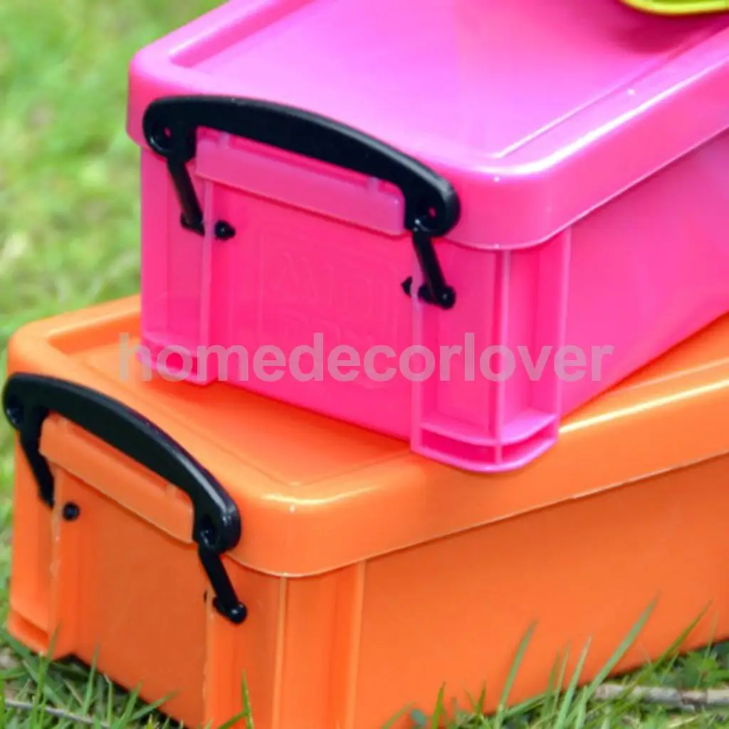 Card Storage Case 6 Detachable Dividers Square Box Rainbow for