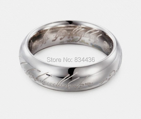 

Free shipping Silver Black Rose Gold Color stainless steel rings the Lord of Ring Lovers Women Men Fashion Jewelry wholesale