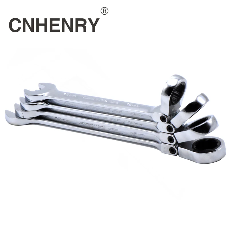Ratchet Wrench One Piece 8-25mm Flexible Reversible Head Combination Ratchet Wrench Universal Keys Wrenches Car Tools Auto Repair