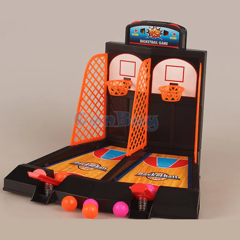 Kalaokei Fun Basketball Hoop & Balls Playset for Little Boys & Girls Mini Basketball Shooting Game Finger Sports Table Play Kids Children Toy Gift Random Color