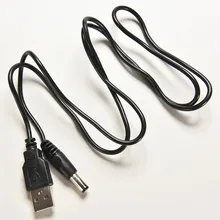Черный USB 2,0-DC 5,5 мм X 2,1 мм 80 см USB для питания Шнур кабель провод аксессуары для электронной линии передачи данных 1 шт