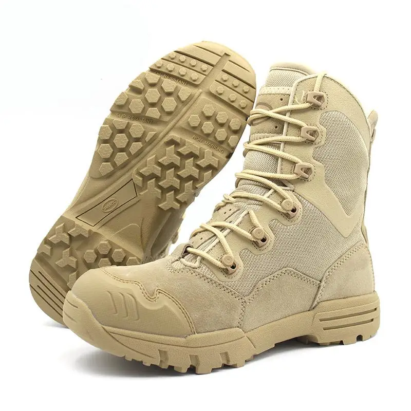 На открытом воздухе из натуральной кожи U. s. Военные тактические ботинки дышащие противоскользящие мужские походные ботинки для рыбалки и путешествий - Цвет: 2