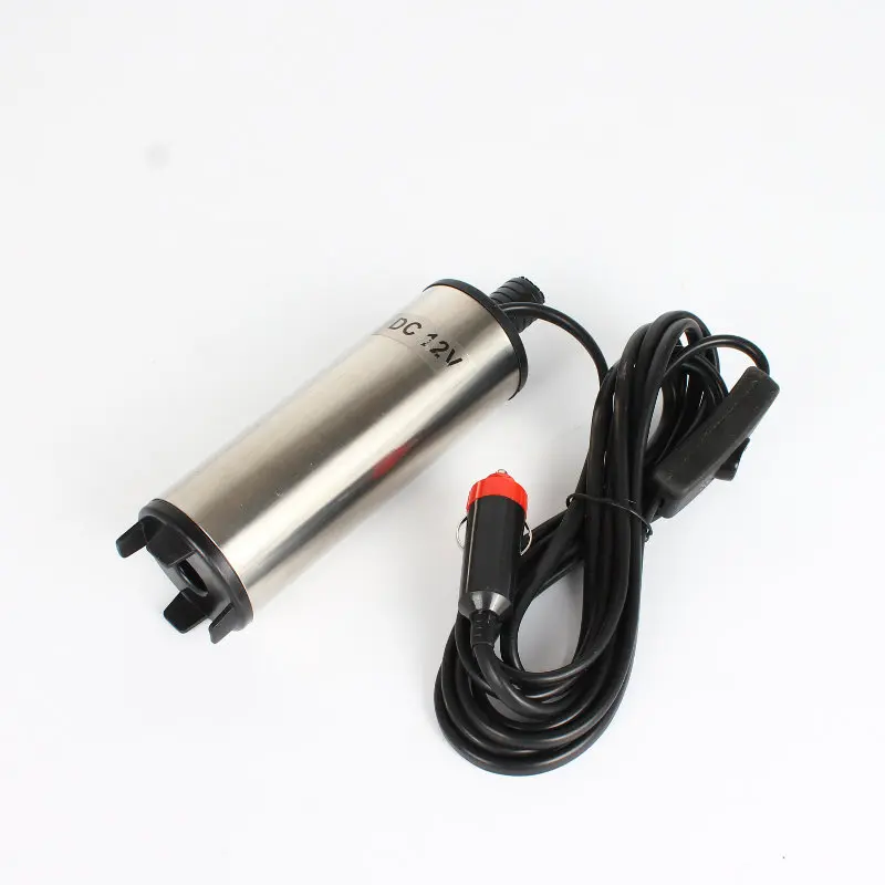 

12V 25L Little Metal Transfer Pump Refueling Submersible Water Oil Diesel Fuel Auto Car Cigarette Lighter Plug Adapter