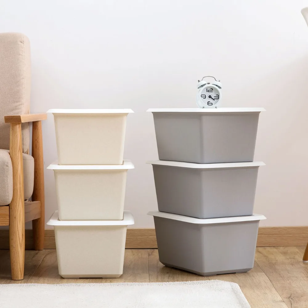 

OTHERHOUSE Cloth Storage Box Clothing Storage Bins with Lid Snacks Sundries Plastic Box Case Container Underwear Organizer Home