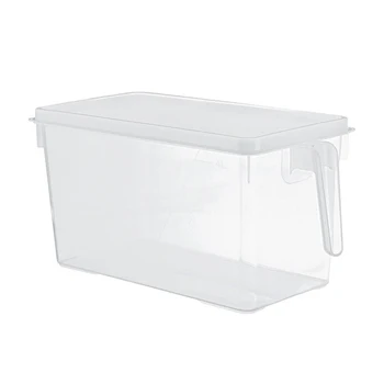 

Kitchen Transparent Storage Box Plastic Sealed Refrigerator Storage Boxes Home Food Container FPing