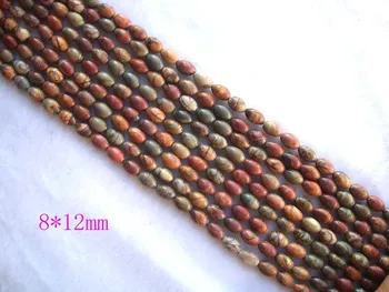 

Natural Picasso Jasper Rice shape 8*12mm,10*14mm,13*18mm Loose Beads For Jewelry Making DIY Bracelet Necklace Earrings