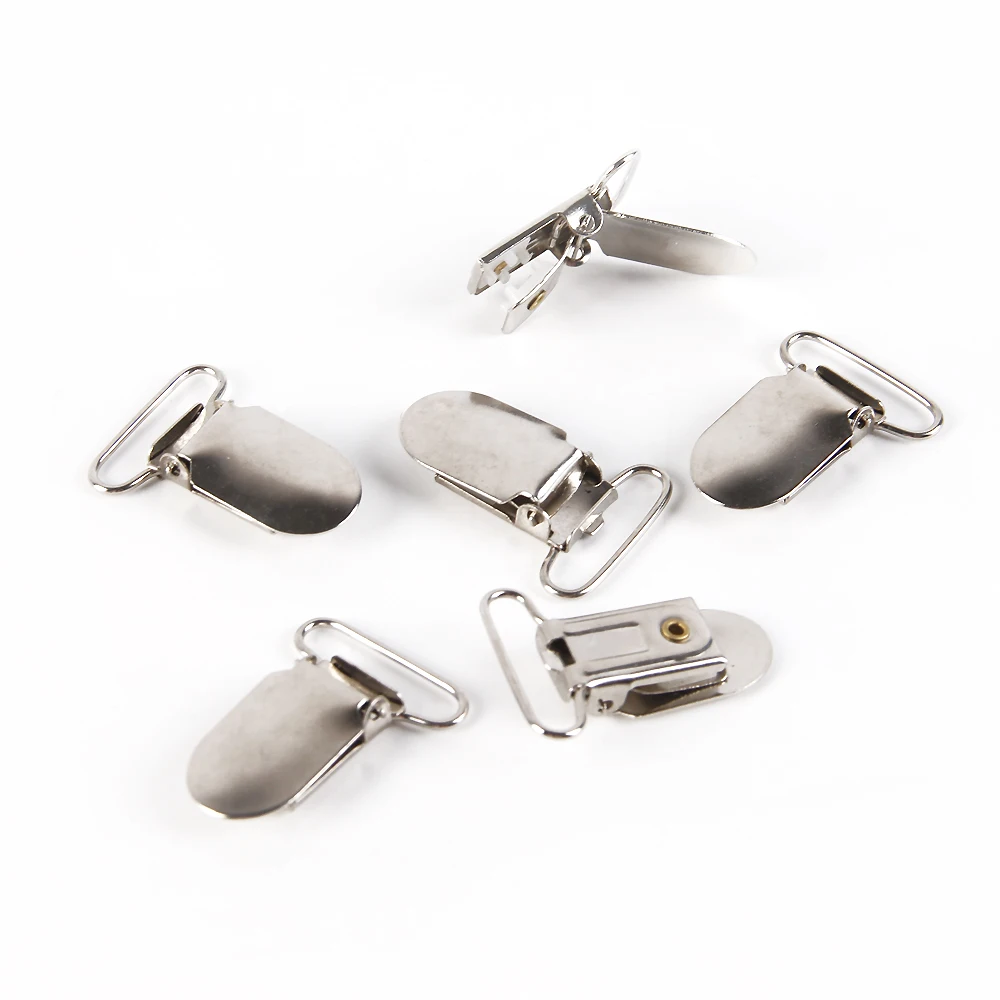 

David accessories 25pcs DIY Baby Pacifier Clip Metal Clip Pacify Soother Clips Wooden Safety Clip Multi Colors For Baby,25Y10852
