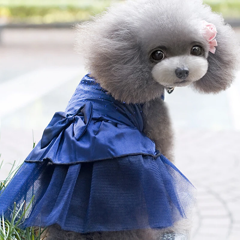 

Cute Pet Dog Princess Dress Dog Puppy Wedding Party Lace Dress Clothes Bow Tutu Dress Pet Apparel