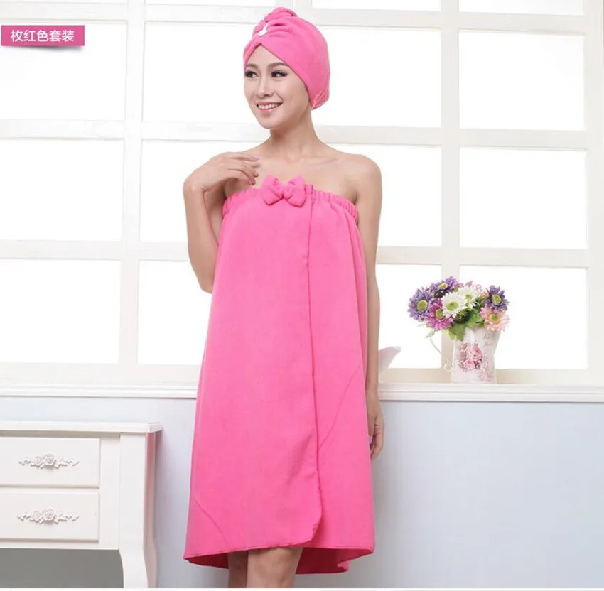 

Sexy V Neck Women Bath Towel Soft Wearable Beach Towel Super Absorbent Green Bath Gown Many Colors Free Shipping