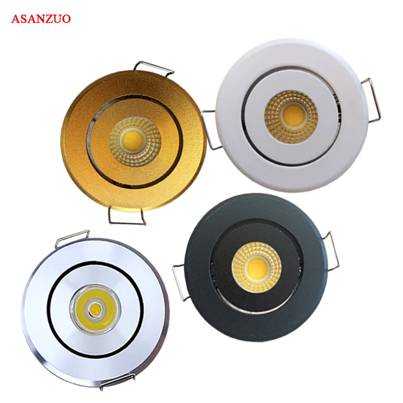 

4 color Mini LED spot light ceiling lamp 1W 3W A85-265V mini LED downlights Hole size 45mm wine cabinet spotlight 10pcs/lot