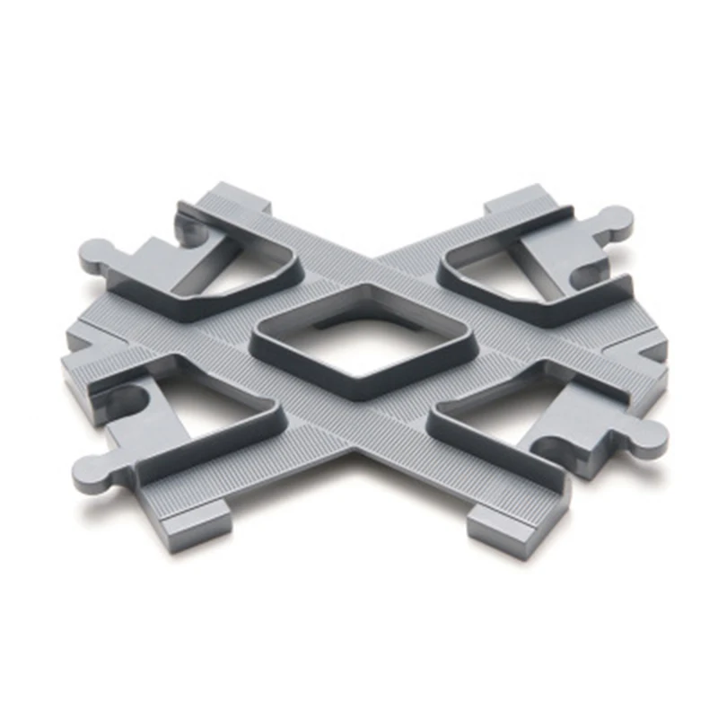 DIY Big Size Railway Cross Train Track Building Blocks Compatible Duploe Classic Car Accessories Sets Bricks Parts Toys for children (20)