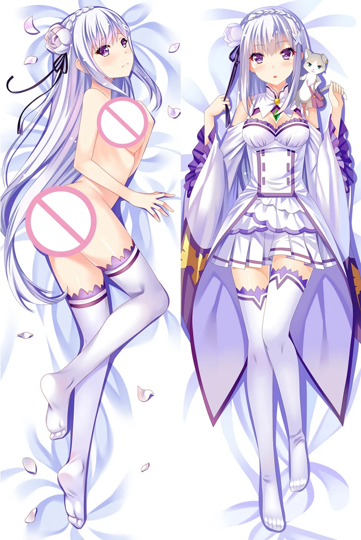 Аниме Re Zero kara Hajimeru Isekai Seikatsu персонажи сексуальная девушка Эмилия дакимакура