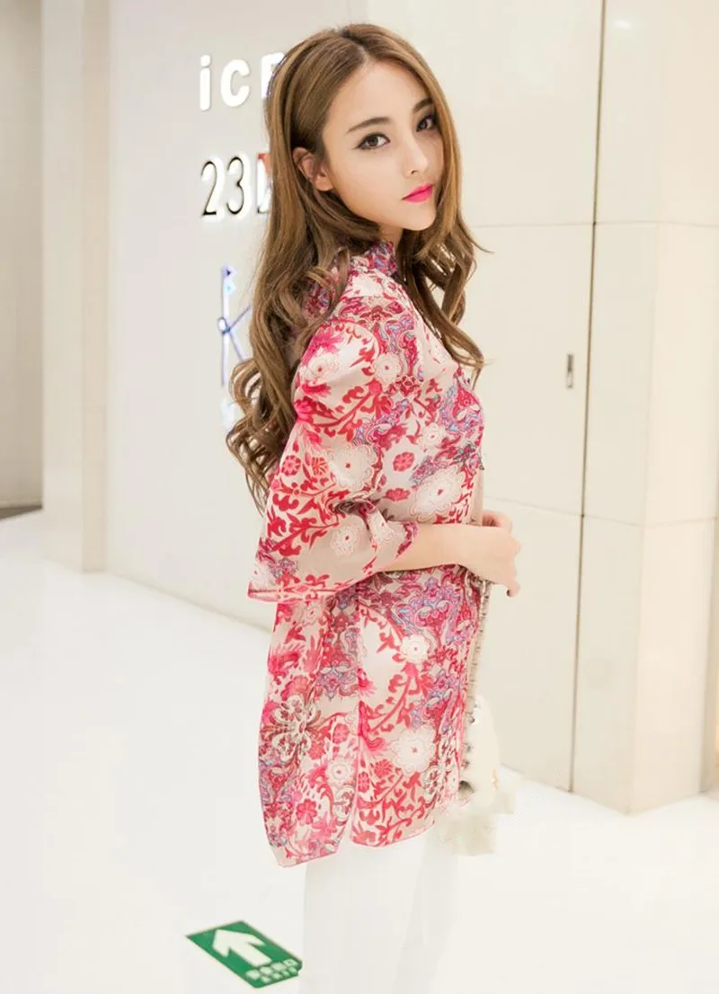 black long sleeve top 2021 Summer Women Shirt Blouse Style Fashion Chiffon Half Sleeve Plus Size 5XL Floral Casual Top Embroidery Woman Tunic Blouses women's denim shirts & tops