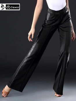 

2018 Hcdance New Brand 1 Color Latin Dance Trouser Black Flamengo Salsa Samba Tango Ballroom Competition Dress Hot Sale A2048