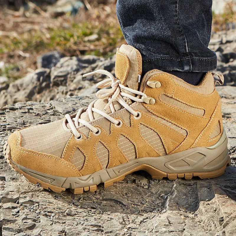 EXCARGO Autumn Shoes Boots Men Desert Boots Canvas Quality Breathable Male Ankle Boots Platform 2019 Autumn Winter New 46 Boot