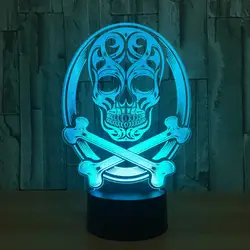 Подарок на Хэллоуин 3D светильники Рождество огни 3D Настольные лампы luminaria-де-меса USB LED 7 Изменение цвета настольная лампа