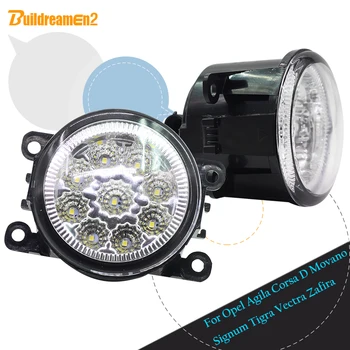 

Buildreamen2 For Opel Agila Corsa D Movano Signum Tigra Vectra Zafira Car Fog Light LED Light Daytime Running Light DRL 1 Pair