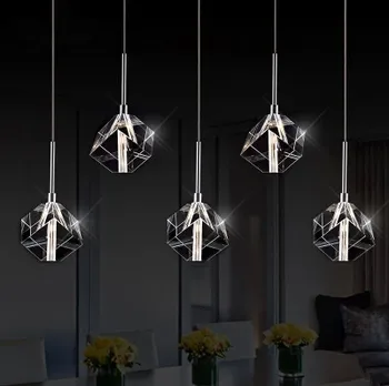 

5 Lights Modern Creative Crystal LED Pendant Lights Hanging Lamp Fixtures For Bar Cafe Home Lighting Simple Lustres De Sala