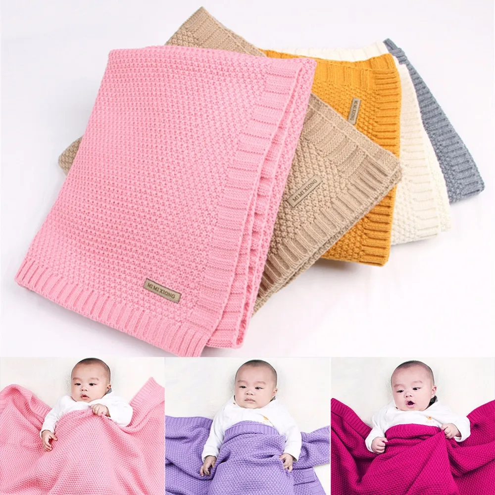 

Baby Blanket Knitted Newborn Swaddle Wrap Blankets Super Soft Toddler Infant Bedding Quilt For Bed Sofa Basket Stroller Blankets