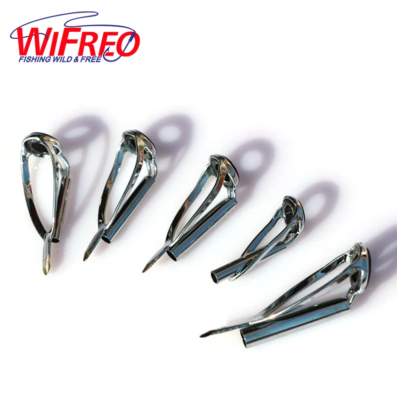 

6pcs New Fishing Rod Tip Guide Ring with Leg for DIY Fishing Rod Building Repair Stainless Steel Rod Tips Wholesale