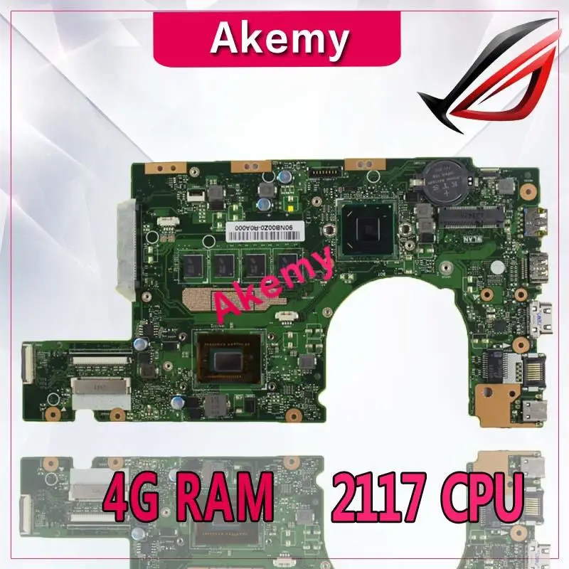 with 4G RAM 2117 CPU S300CA Laptop motherboard for ASUS VivoBook S300CA S300C S300 Test original mainboard